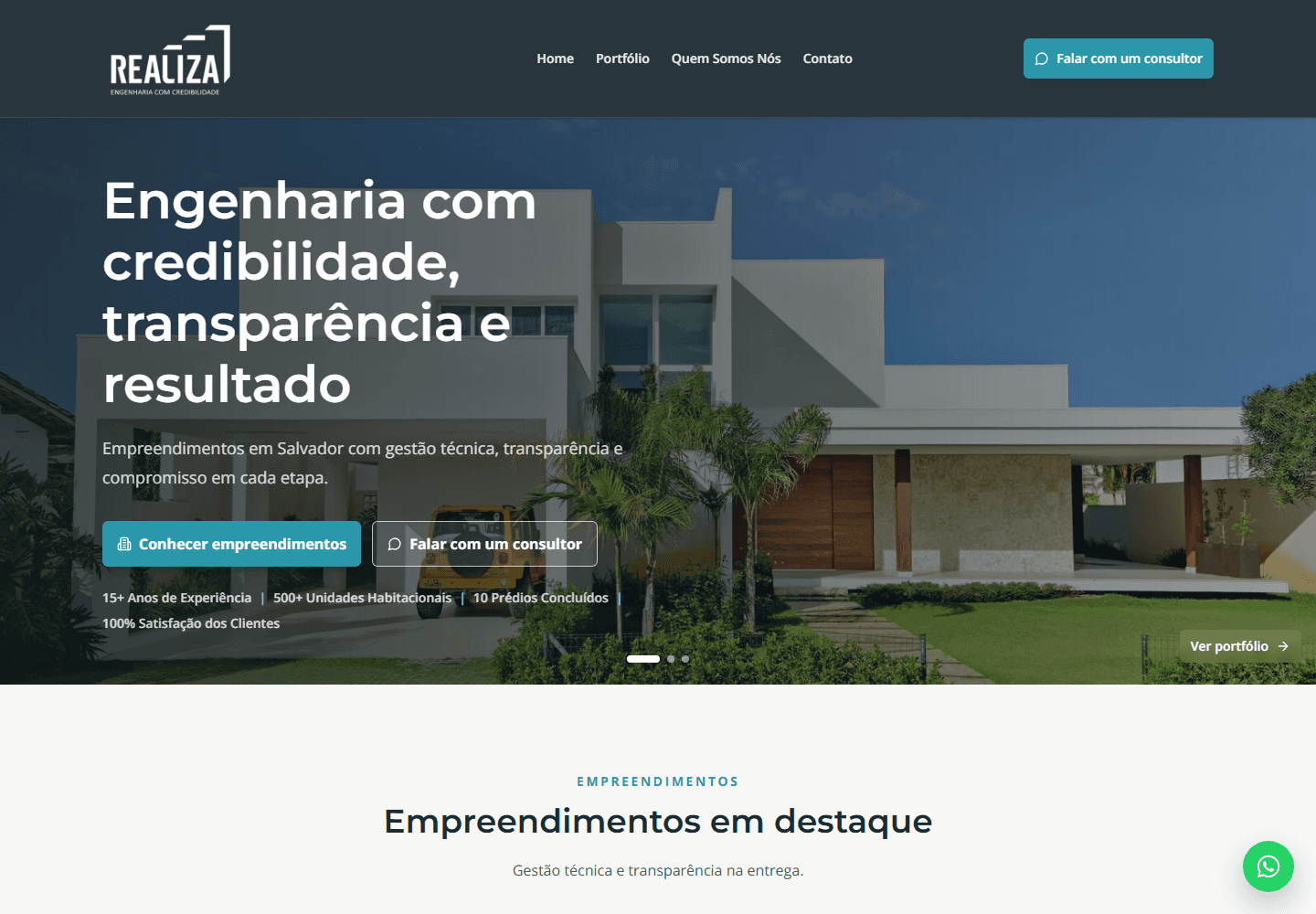 Preview do projeto REALIZA Engenharia